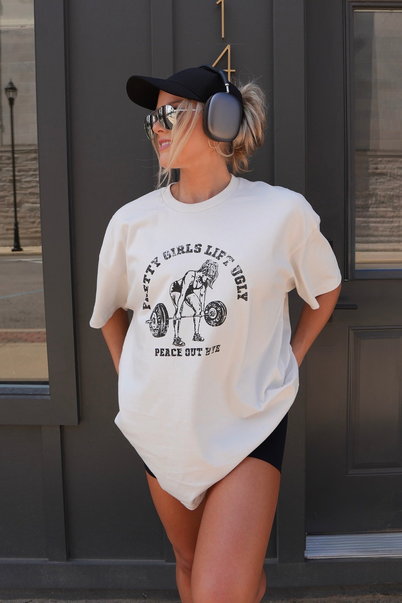 "Pretty Girls Lift Ugly" Oversized Tee