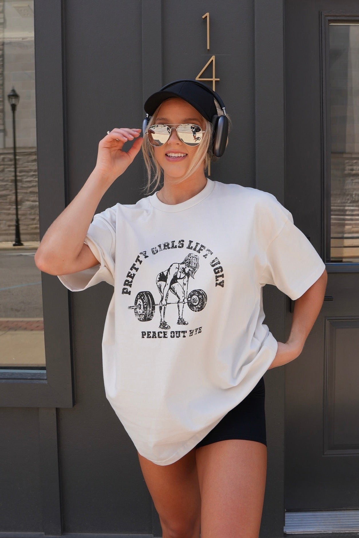 "Pretty Girls Lift Ugly" Oversized Tee